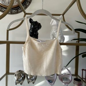 Zara white sweater tank top